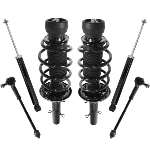 98-10 Beetle; 99-06 Golf; 99-05 Jetta Strut & Spring Assembly, Shock, Tie Rod Kit (Set of 6)