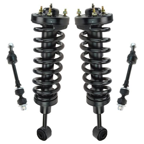 04-08 Ford F150; 06-08 Lincoln Mark LT 4WD Front Shock & Spring Assembly w/ Sway Bar Link Kit