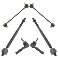 07-08 Dodge Caliber, Jeep Compass, Patriot Front Tie Rod w/Sway Bar Link Kit (Set of 6)