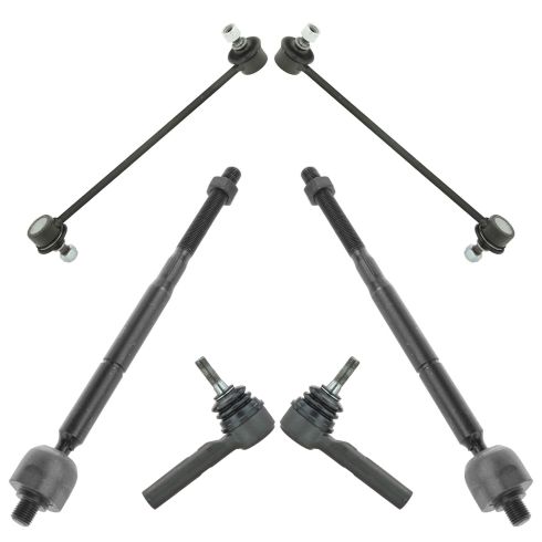 07-08 Dodge Caliber, Jeep Compass, Patriot Front Tie Rod w/Sway Bar Link Kit (Set of 6)