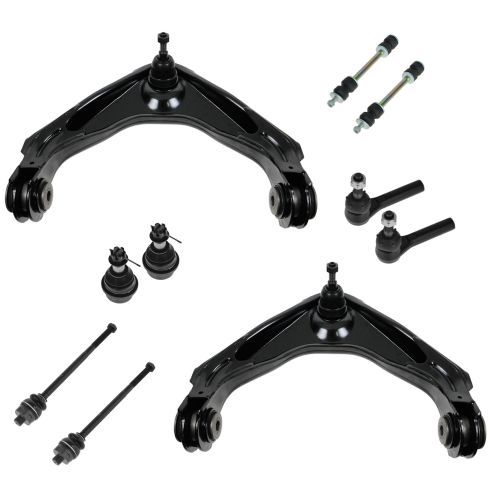 99-07 Chevy GMC 1500HD, 2500, 3500 PU; 01-07 HD SUV Ft Up Ctrl Arm w/Tie Rod Susp Kit (10 Piece Set)