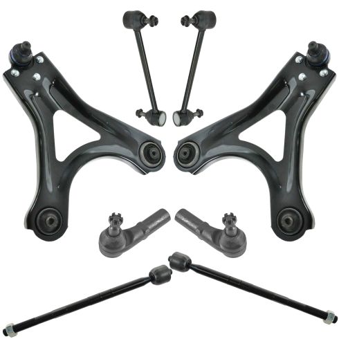 98-00 Contour, Mystique; 99-02 Cougar (w/15 In Wheels) Frt Lwr Cntrl Arm w/Tie Rod Kit (8 Piece Set)