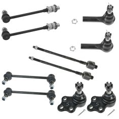 96-04 Pathfinder; 97-03 QX4 Frt Lwr Bjoints w/Tie Rod & Frt & Rear Sway Bar Link Kit (Set of 10)