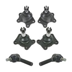 86-95 Toyota 4Runner, Pickup; 93-98 T100 Frnt Upper & Lower Balljoint w/Outer Tie Rod Kit (Set of 6)