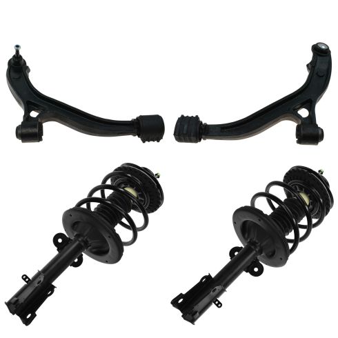 01-07 T&C, Caravan, Grd Caravan; 01-03 Voyager Front Strut w/Lwr Control Arm & BJnt Kit (Set of 4)