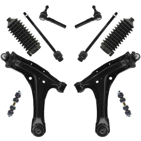 97-05 GM Grand Am, Cutlass, Malibu & Alero Front Steering & Suspension Kit (10 Piece)