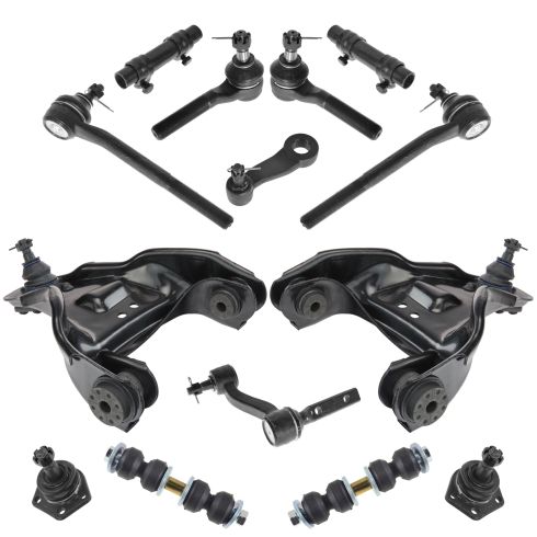 94-05 Chevy, GMC, Olds, Isuzu Mid Size Truck SUV 4WD Steering & Suspension Kit (14 Piece)