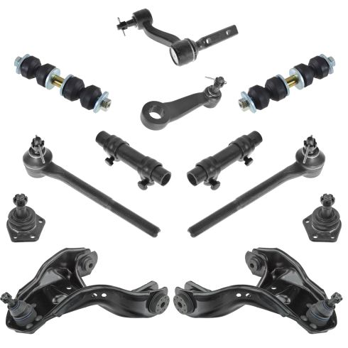 98-05 Chevy, GMC, Olds, Isuzu Mid Size Truck SUV 4WD Steering & Suspension Kit (12 Piece)