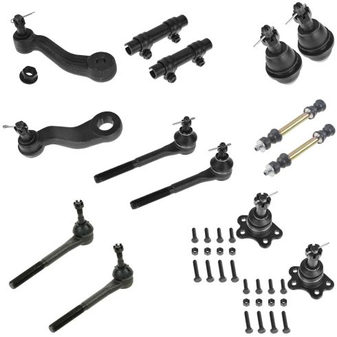 96-99 K1500, Subrn K1500; 96-00 K2500, Tahoe, Ykn 4WD & Cast Arm Frt Stg & Sptn Kit (14 Piece Set)