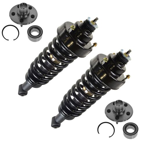 02-05 Ford Explorer Mercury Mountaineer 4 Door Rear Wheel Bearing & Shock Assembly Kit (4 Piece)