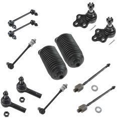 96-04 Pthfinder; 97-03 QX4 4WD Frt Lwr Bjnts w/Tie Rod, Bellws & Frt, Rr Swy Br Link Kit (Set of 12)