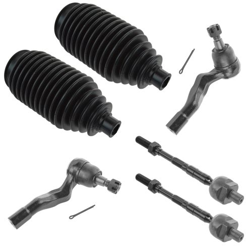03-06 Nissan 350Z Inner & Outer Tie Rod Ends w/ Rack Boots Kit (6 Piece)