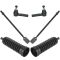 96-07 Ford Taurus; 96-05 Mercury Sable Inner & Outer Tie Rod End w/ Rack Boots Kit (6 Piece)