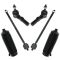 00-04 Dodge Dakota; 00-03 Durango 2WD Front Inner & Outer Tie Rod Ends w/ Rack Boot Kit (6 Piece)