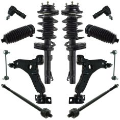00-04 Ford Focus excluding SVT 12 Piece Front Steering & Suspension Kit LH & RH Sides