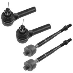 04-06 Chevy Colorado; GMC Canyon (w/ coil spring) Front Inner & Outer Tie Rod End Set of 4