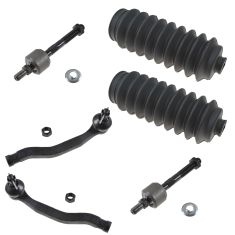 90-93 Honda Accord Front Inner & Outer Tie Rod End w/ Rack Boot Kit (6 Piece)