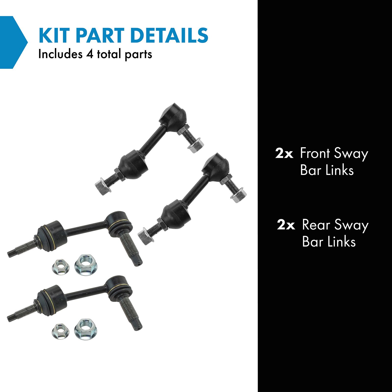 05-06 Ford Expedition; Lincoln Navigator Front & Rear Sway Bar Link Set of 4