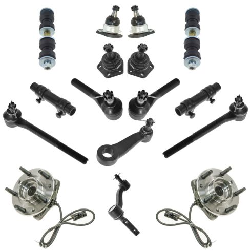 98-05 Chevy, GMC, Isuzu, Olds Mid Size PU, SUV Steering & Suspension Kit (16 Piece)