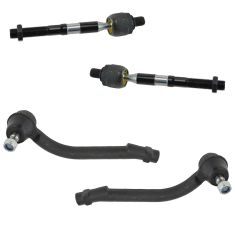 07-12 Hyundai Santa Fe; 11-13 Kia Sorento Inner & Outer Tie Rod End Set of 4