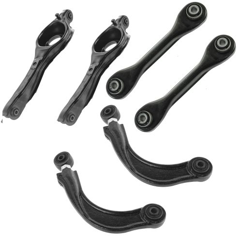 00-11 Ford Focus Sedan, Coupe (exc SVT) Rear Up, Lwr Frnt, Rearward Locating Control Arm Kit (6 Pce)