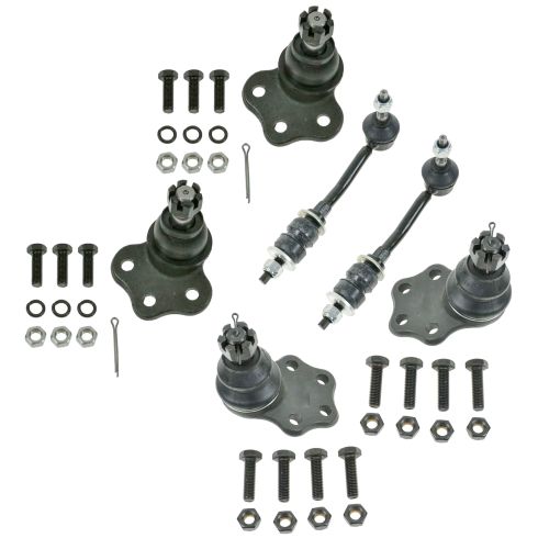 97-99 Dodge Dakota; 99 Durango w/2WD Ball Joint & Sway Bar Link Kit (Set of 6)