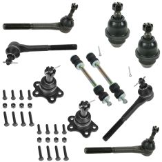 95-00 Suburban Escalade Tahoe Yukon K1500 K2500 4WD Steering & Suspension Kit (10 Piece)