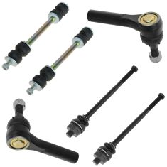 99-11 GM Full Size Truck SUV Hummer Multifit Front Tie Rod End & Sway Bar Link Kit (Set of 6)