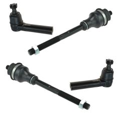 97-99 Dodge Dakota; 98-99 Durango 4WD Inner & Outer Tie Rod End Set of 4