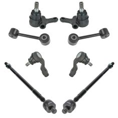 90-97 Mazda Miata (w/Power Steering) Front Tie Rod Ball Joint Sway Bar Link Kit (Set of 8)
