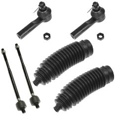 95-99 Nissan 200SX; 95-06 Sentra Inner & Outer Tie Rod Ends w/ Rack Boot Kit (6 Piece)