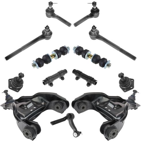 94-05 Chevy, GMC, Olds, Isuzu Mid Size Truck SUV 4WD Steering & Suspension Kit (13 Piece)