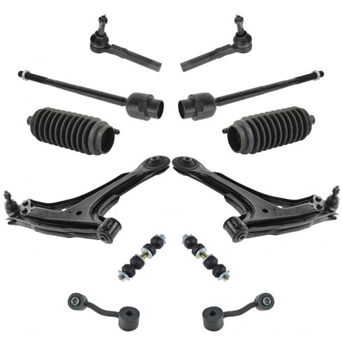 97-05 GM Grand Am, Cutlass, Malibu & Alero Front Steering & Suspension Kit (12 Piece)