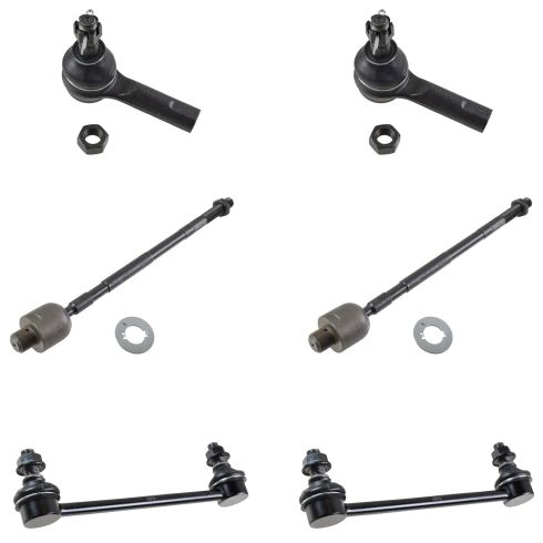 97-03 Infiniti QX4; 96-04 Nissan Pathfinder Front 6 Piece Steering & Suspension Kit