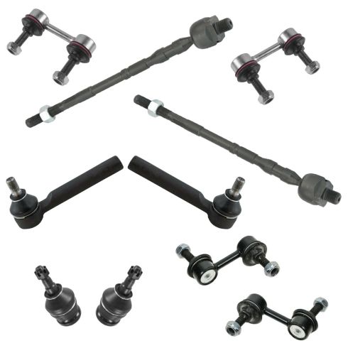03-08 Subaru Forester; 05-06 Impreza WRX STi Front Steering & Suspension Kit (10pc)