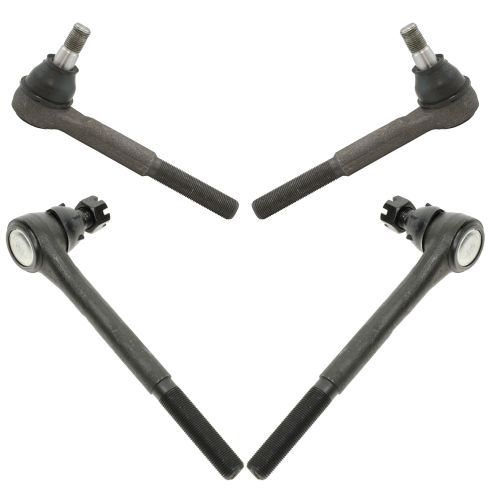 75-86 Chevy C10, GMC C15; 71-74 C20, C25 Front Inner & Outer Tie Rod Kit (4pcs)