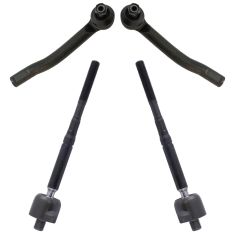 13-16 Nissan Sentra; 13-17 NV200; 14-17 Leaf Inner & Outer Tie Rod End Kit (4pcs)