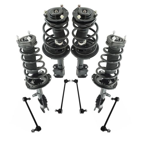 08-10 Toyota Highlander FWD Front & Rear Strut & Spring Assembly Kit (8pcs)