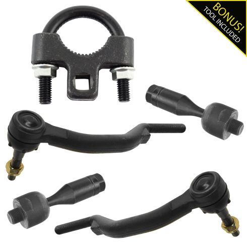 02-09 Buick Chevy GMC Isuzu Olds Inner/Outer Tie Rod Kit (Set of 4) w/ TR Tool