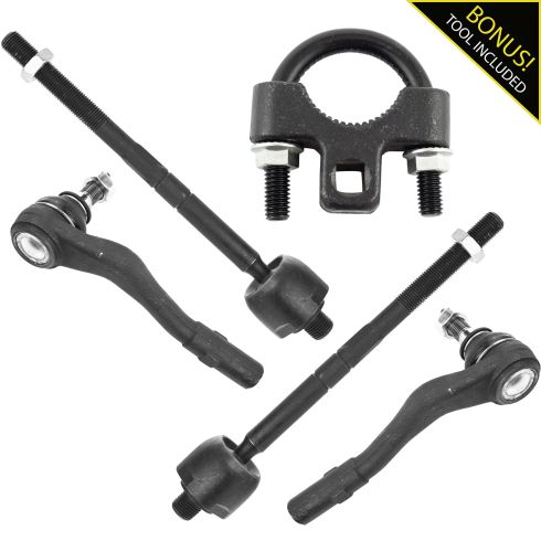 01-09 Mercedes Benz C, CLK Front Inner & Outer Tie Rod Kit Set of 4 w/ TR Tool