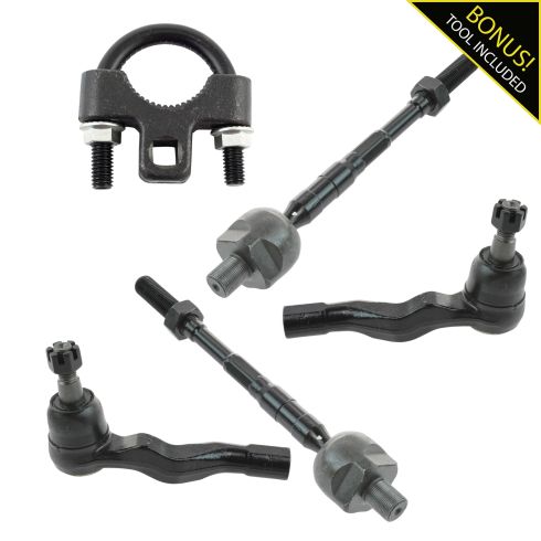 03-09 Nissan 350Z, Infiniti G35 RWD Inner & Outer Tie Rod Set of 4 w/ TR Tool