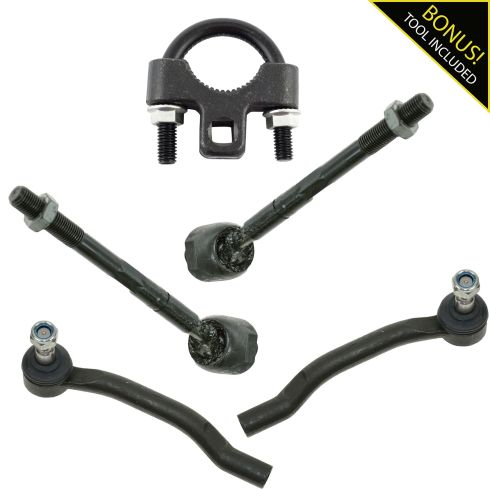01-06 Acura MDX; 03-08 Honda Pilot Inner & Outer Tie Rod Set of 4 w/ TR Tool