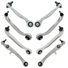 05-11 Audi A6; 07-11 S6 Front Upper & Lower Cntrl Arm w/Balljoint Kit (8pc)