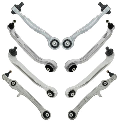 05-11 Audi A6; 07-11 S6 Front Upper & Lower Cntrl Arm w/Balljoint Kit (8pc)