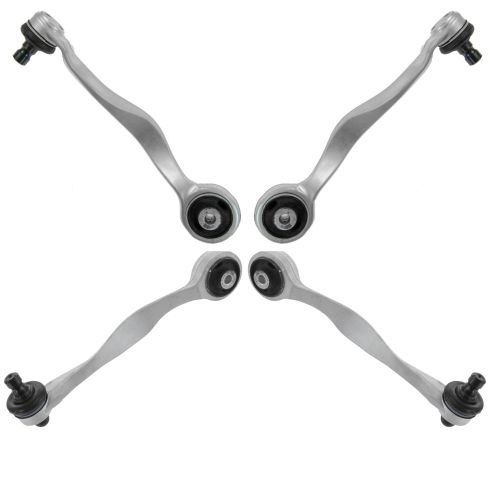 97-03 Audi A8 Front Upper Forward Rearward Control Arm w Ball Joint Kit (4pc)