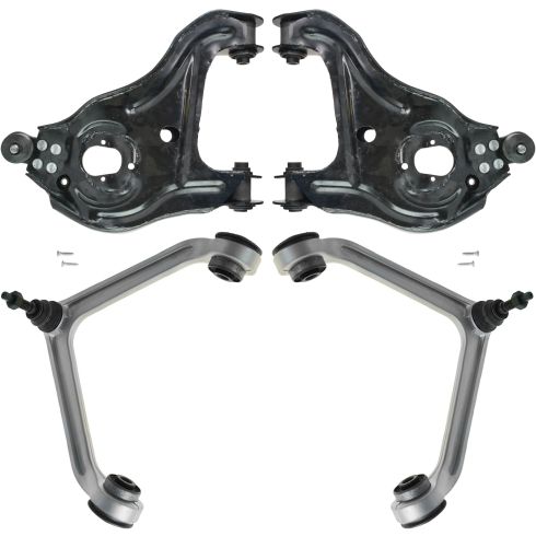 02-05 Dodge Ram 1500 (exc SRT-10) 2WD Front Upper & Lower Control Arm Kit (4pc)