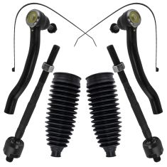 09-14 Nissan Murano Inner & Outer Tie Rod End w/ Boot Kit 6pc