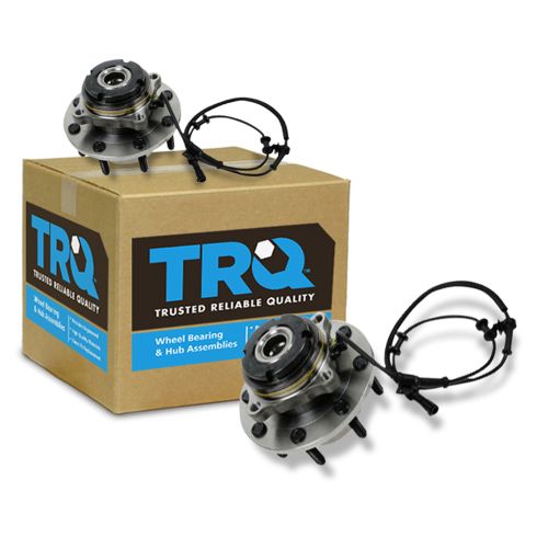 99 Ford Super Duty Truck SRW 4WD 4 Whl ABS Front Wheel Bearing & Hub PAIR