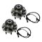 99 Ford Super Duty Truck SRW 4WD 4 Whl ABS Front Wheel Bearing & Hub PAIR