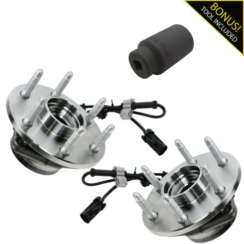 1999-05 GM Truck SUV 4WD Front Hub Bearing Pair with 36mm Socket